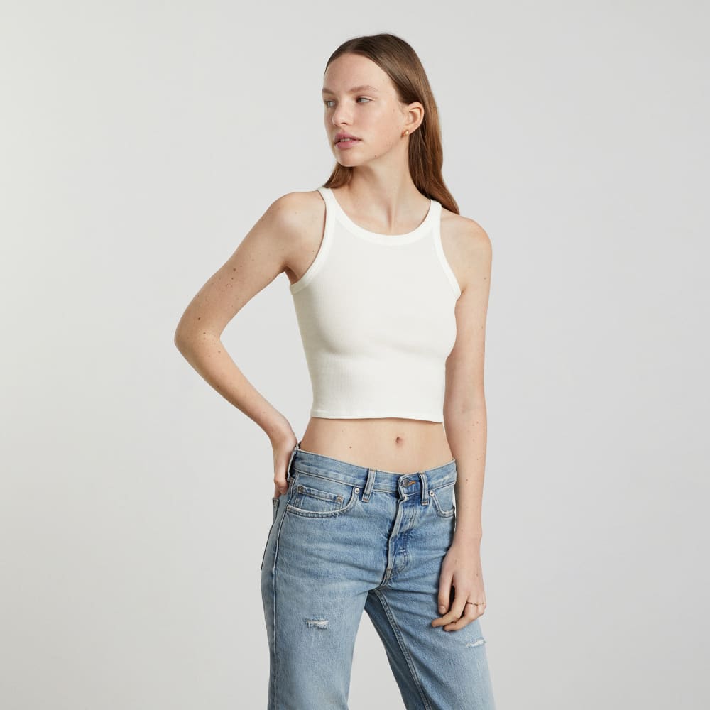 womens-cropped-pima-rib-tank-white | primary