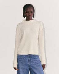 womens-cozy-rib-funnel-neck-top-bone | primary