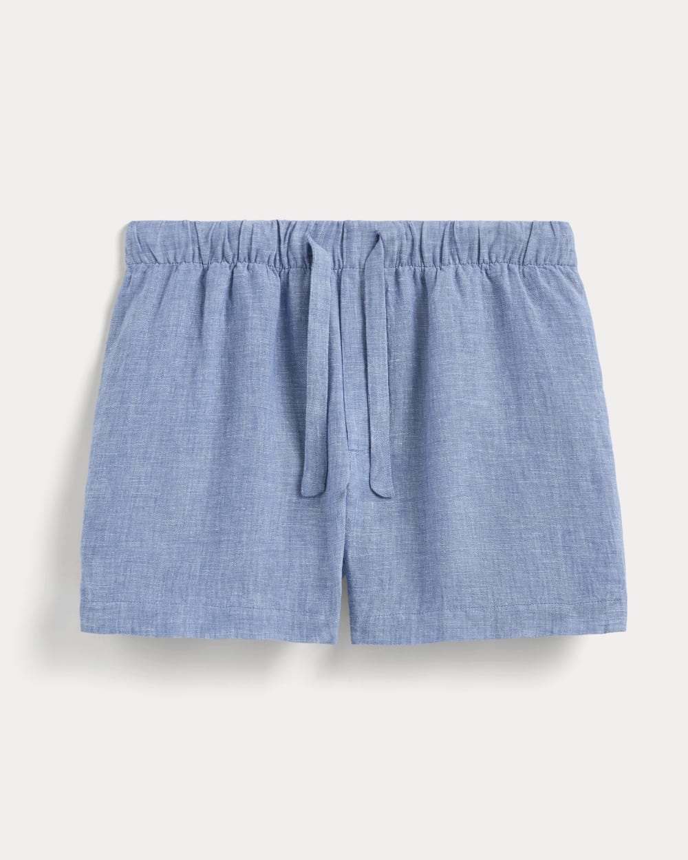 womens-drawstring-boxer-short-in-linen-chambray | alt