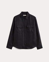 mens-linen-utility-shirt-black | alt