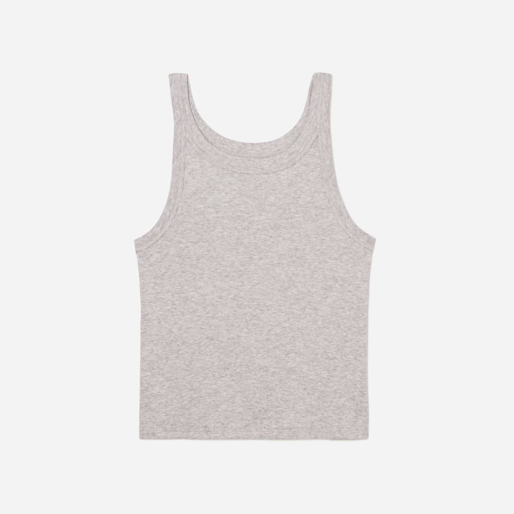 womens-cropped-pima-rib-tank-hthr-grey | alt
