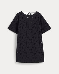 womens-eyelet-mini-shift-dress-black | alt