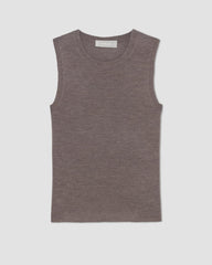 womens-ultrafine-merino-ribbed-shell-tank-heather-cocoa | alt