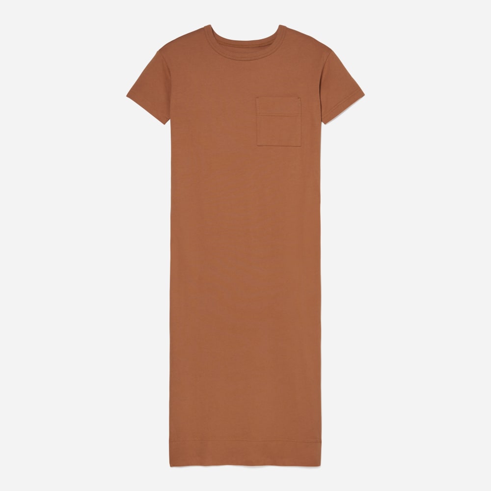 womens-organic-maxi-tee-dress-tawny-brown | alt