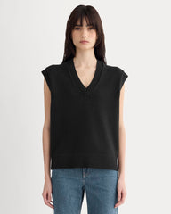 womens-boxy-vest-in-everyday-cotton-black | primary