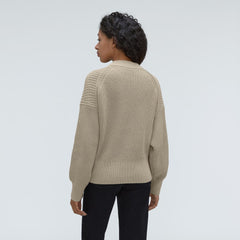 womens-texture-cotton-crew-trench-khaki