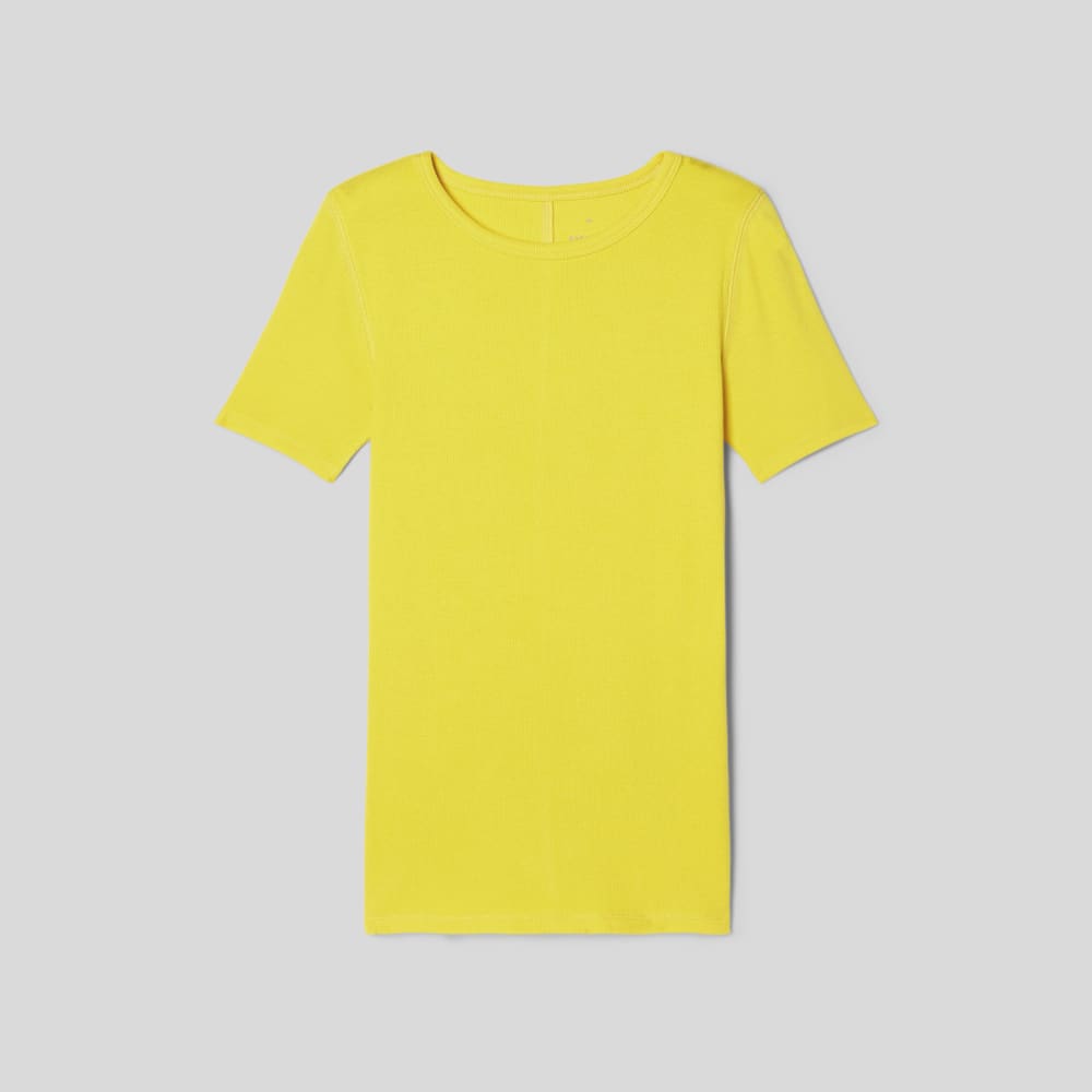 womens-supima-micro-rib-crew-yellow | alt