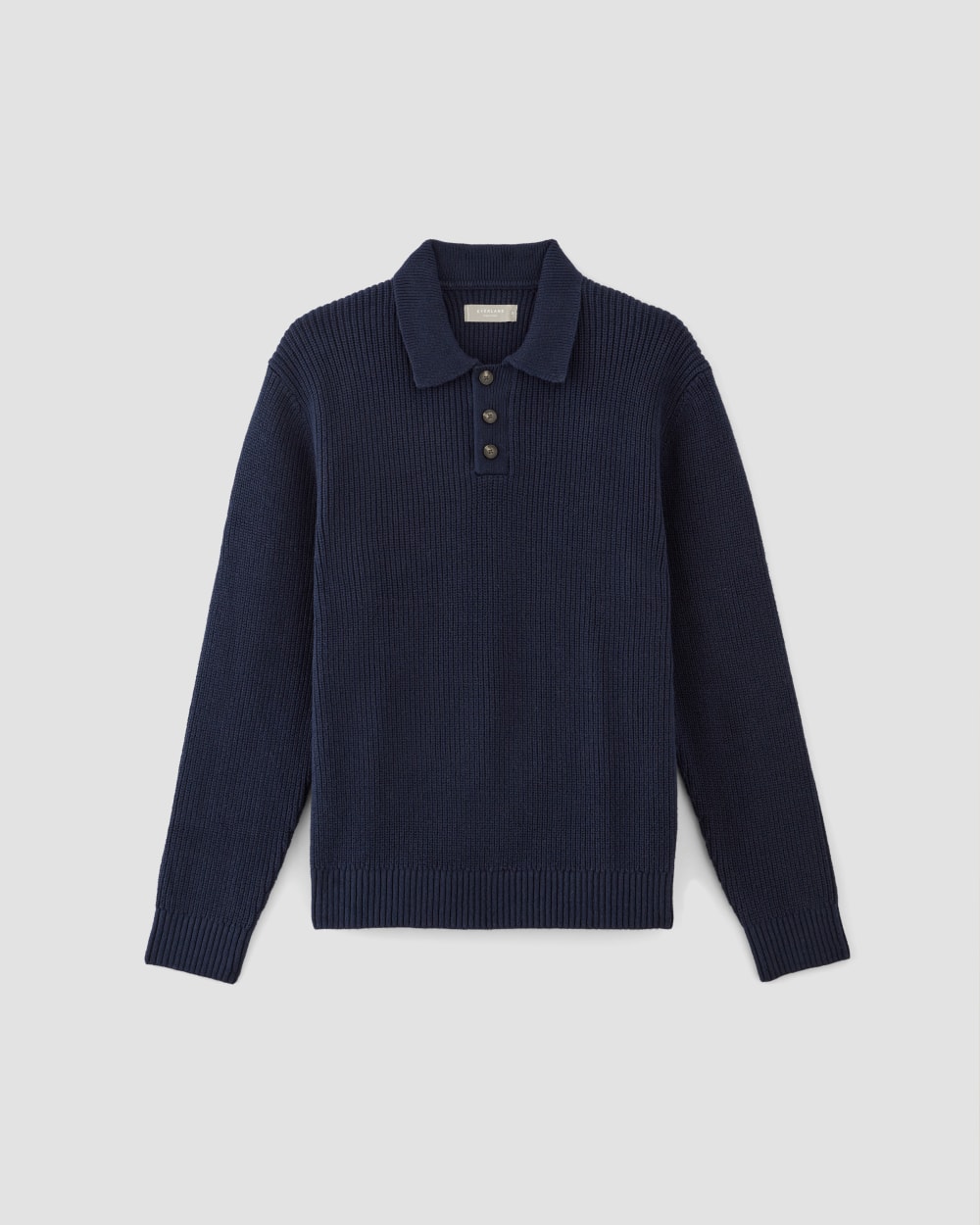 mens-cotton-chunky-rib-polo-navy | alt