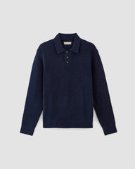 mens-cotton-chunky-rib-polo-navy | alt