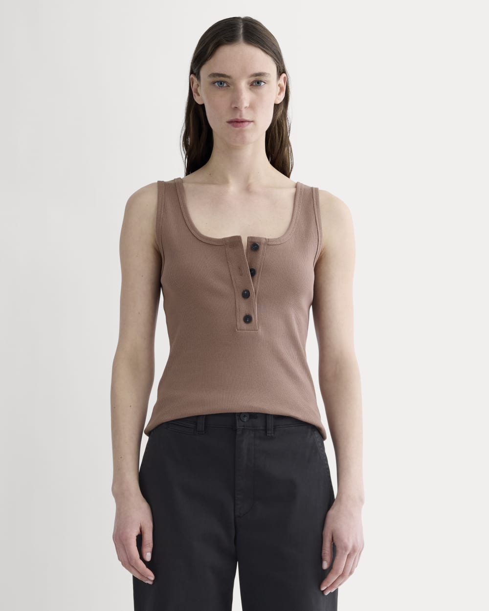womens-selfie-henley-tank-mocha | primary