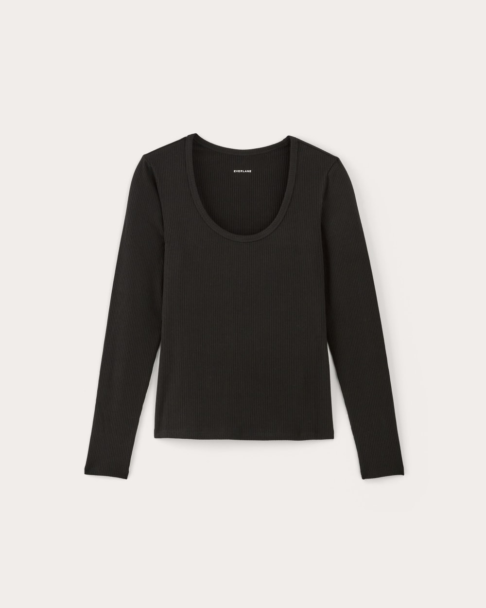 womens-tencel-rib-long-sleeve-shimmy-tee-black | alt