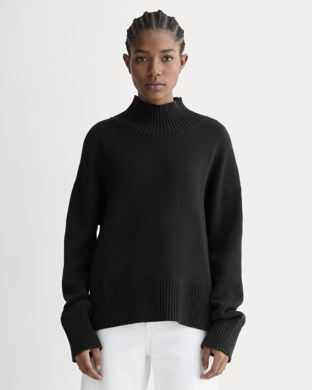 womens-cotton-boxy-turtleneck-black | primary