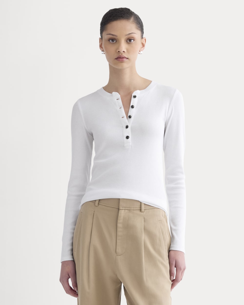 womens-luxe-rib-henley-white | primary