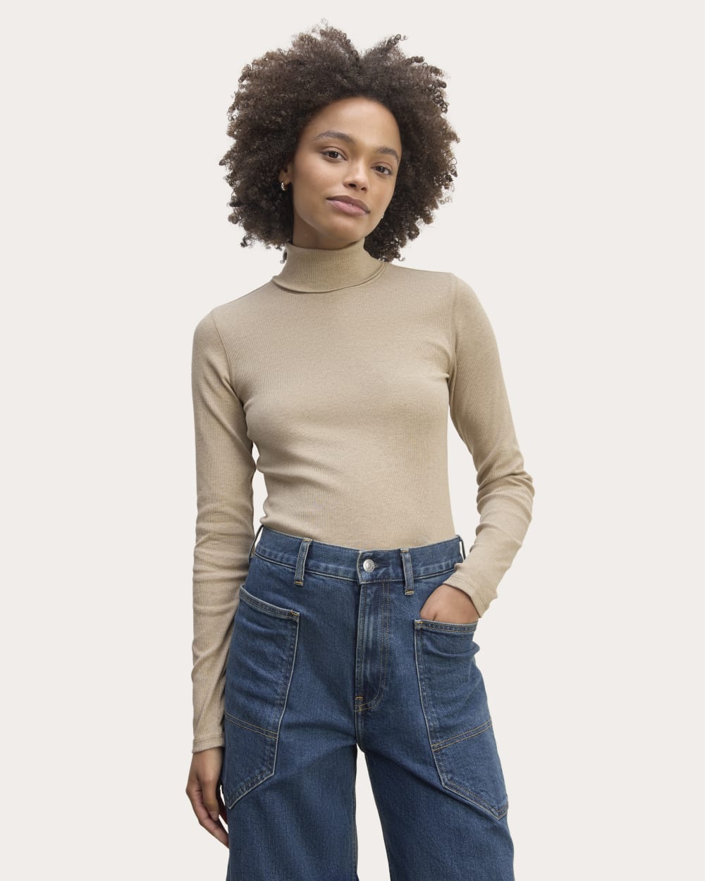 womens-supima-rib-turtleneck-hthr-tan | primary