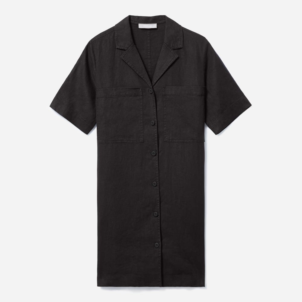 womens-linen-workwear-dress-black | alt