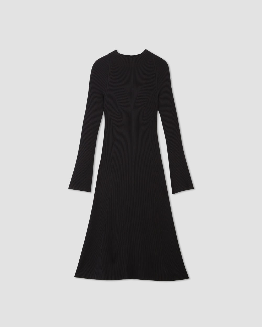 womens-ribbed-mockneck-midi-dress-black | alt