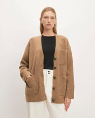 womens-cozy-stretch-relaxed-cardigan-heathered-toasted-coconut | primary