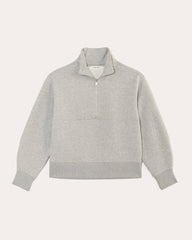 womens-laid-back-fleece-half-zip-sweatshirt-heathered-grey | alt