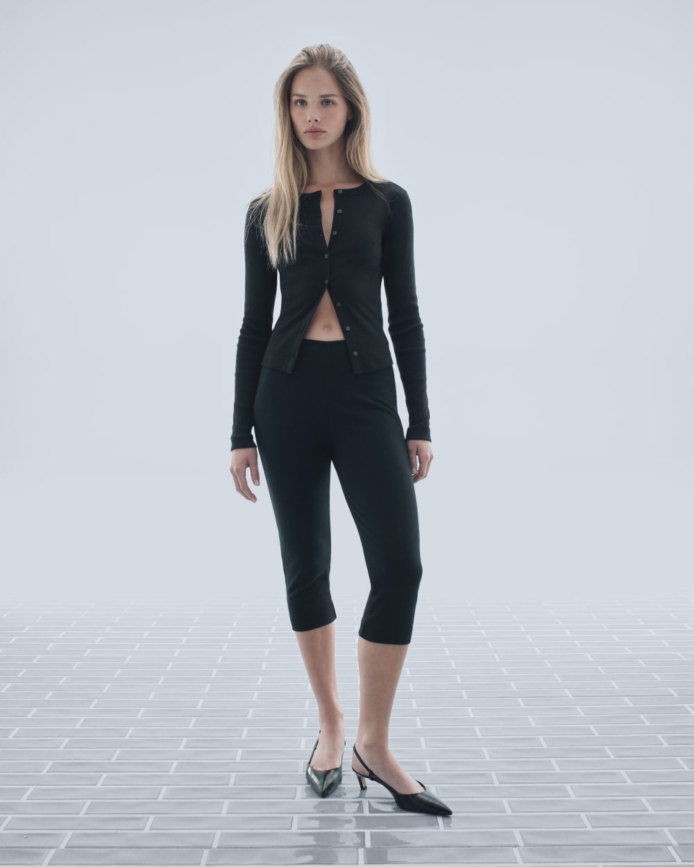 womens-studio-slingback-heel-black | editorial