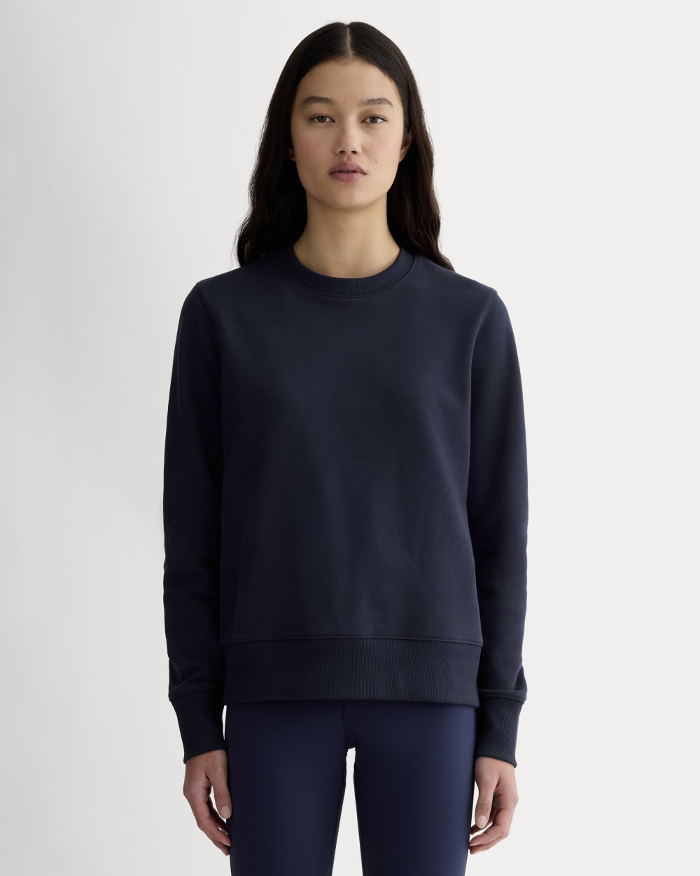 womens-french-terry-relaxed-crewneck-navy | primary