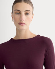 womens-luxe-rib-funnel-neck-tee-heathered-port-royale