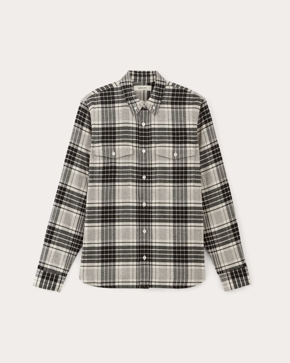 mens-modern-flannel-shirt-heather-oat-black | alt