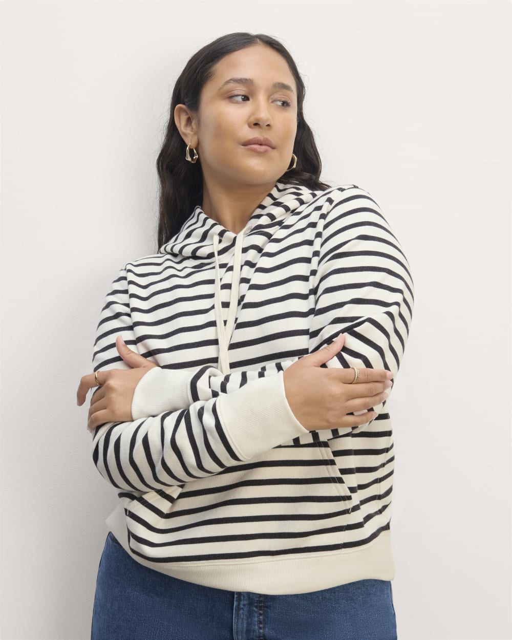 womens-french-terry-relaxed-hoodie-bone-black | primary