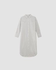 womens-midi-cotton-shirt-dress-bone-navy | alt