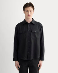 mens-linen-utility-shirt-black | primary