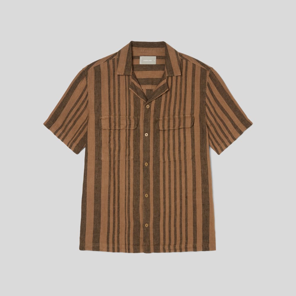 mens-linen-camp-shirt-toasted-coconut-black | alt