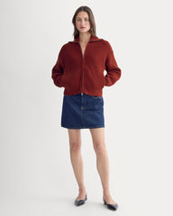 womens-full-zip-sweater-everyday-cotton-merlot