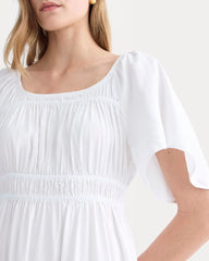 womens-flutter-sleeve-dress-stretch-linen-white