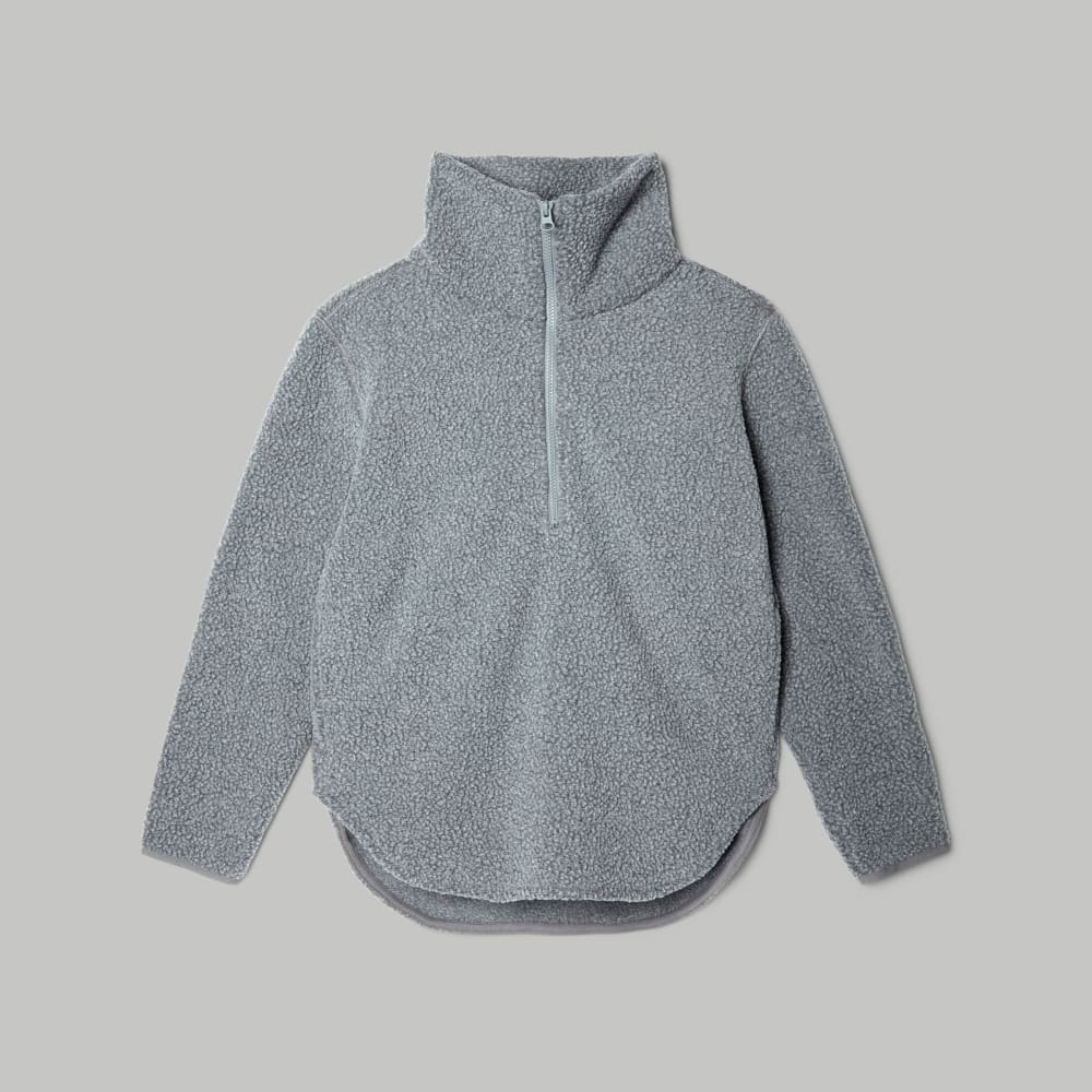 womens-renew-fleece-half-zip-heathered-coal | alt