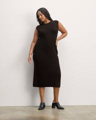 womens-midi-dress-everyday-cotton-black | primary