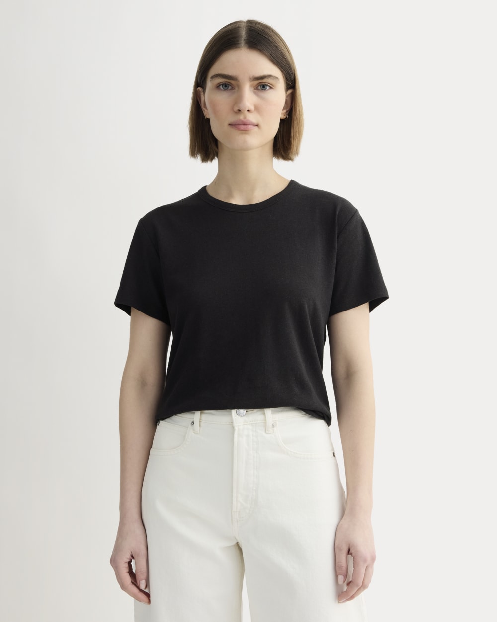 womens-box-cut-tee-cotton-linen-black | primary