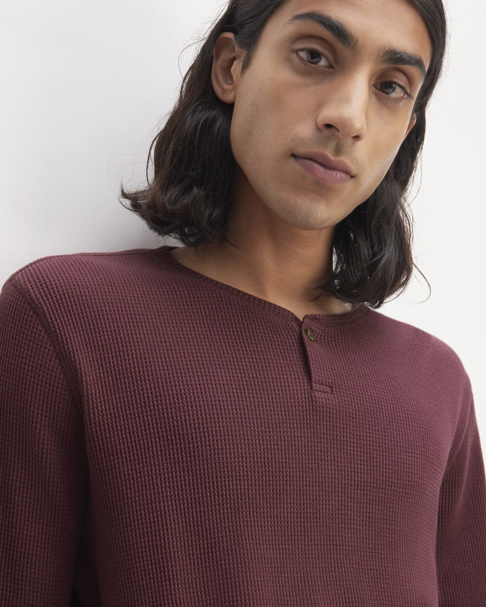 mens-waffle-long-sleeve-henley-burgundy