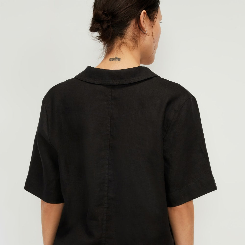 womens-linen-workwear-shirt-black