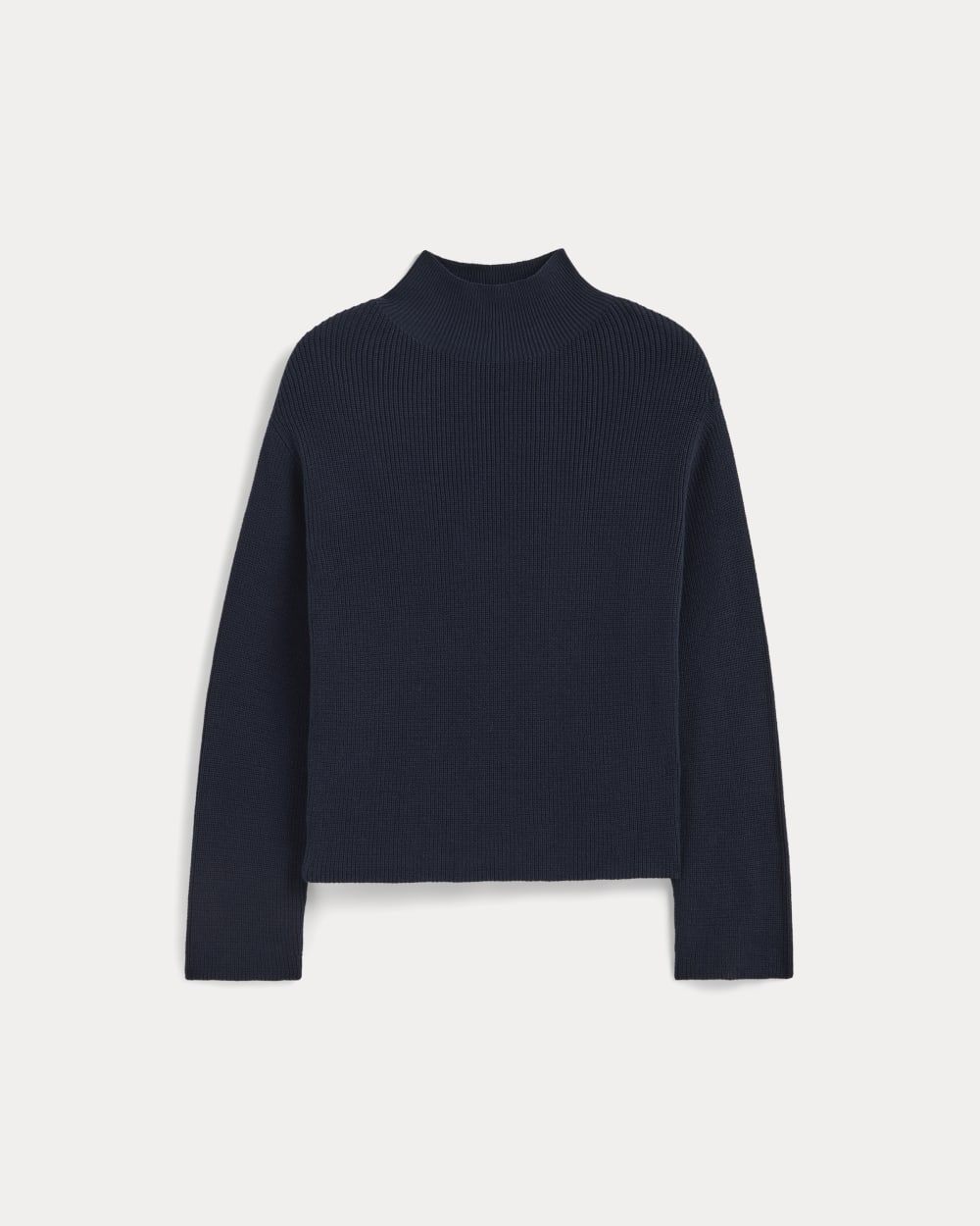 womens-slouchy-funnel-neck-cotton-navy | alt