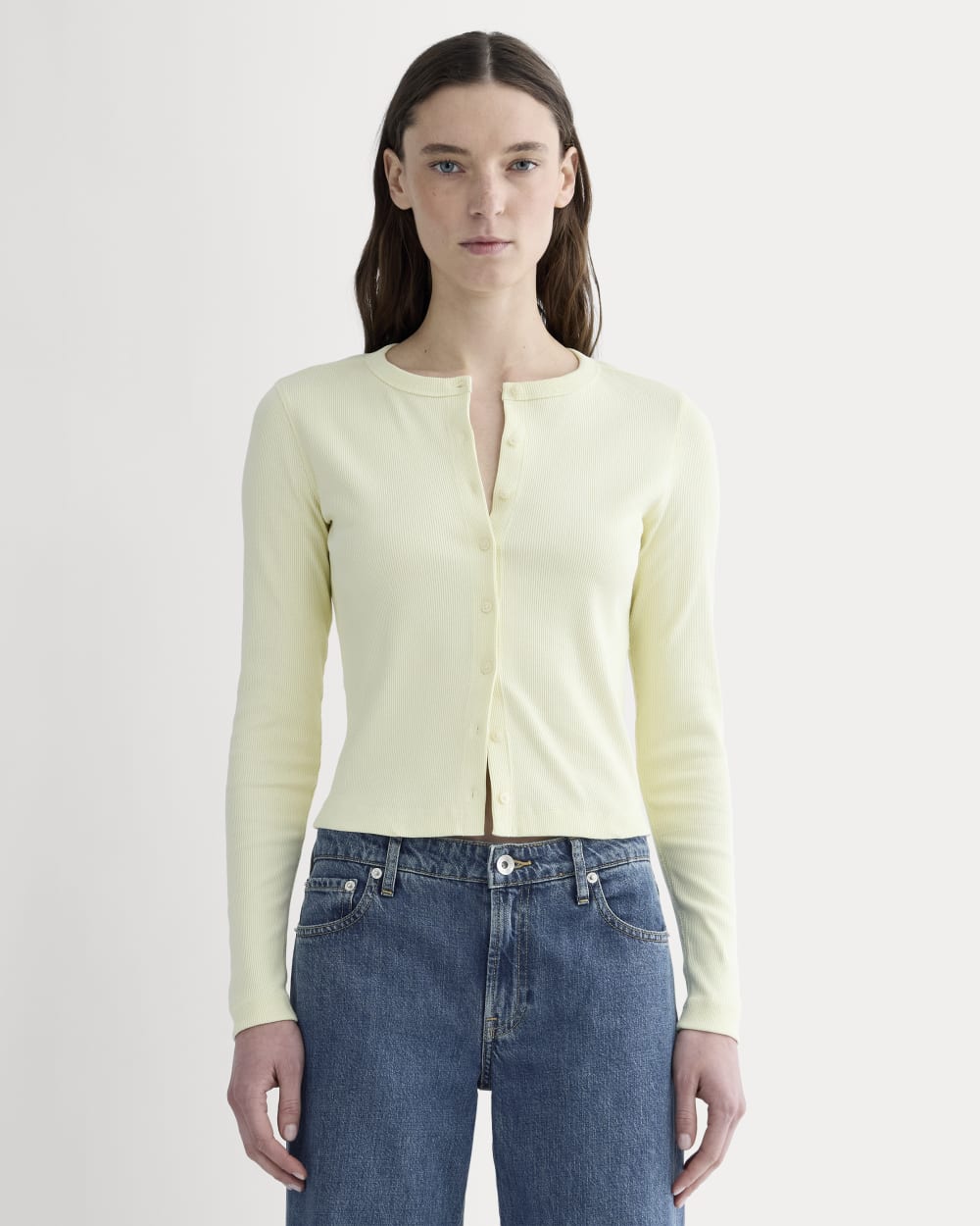 womens-selfie-cardigan-light-yellow | primary