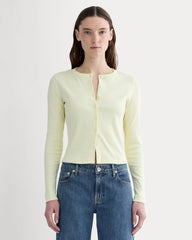 womens-selfie-cardigan-light-yellow | primary