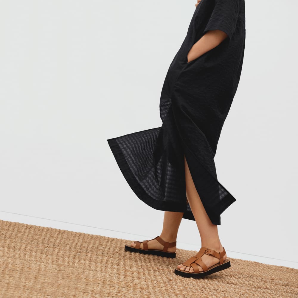 womens-caftan-dress-black-check