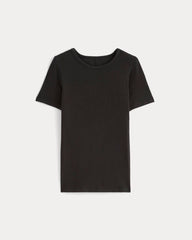 womens-supima-micro-rib-crew-black | alt