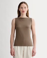 womens-supima-form-boatneck-tank-deep-taupe | primary