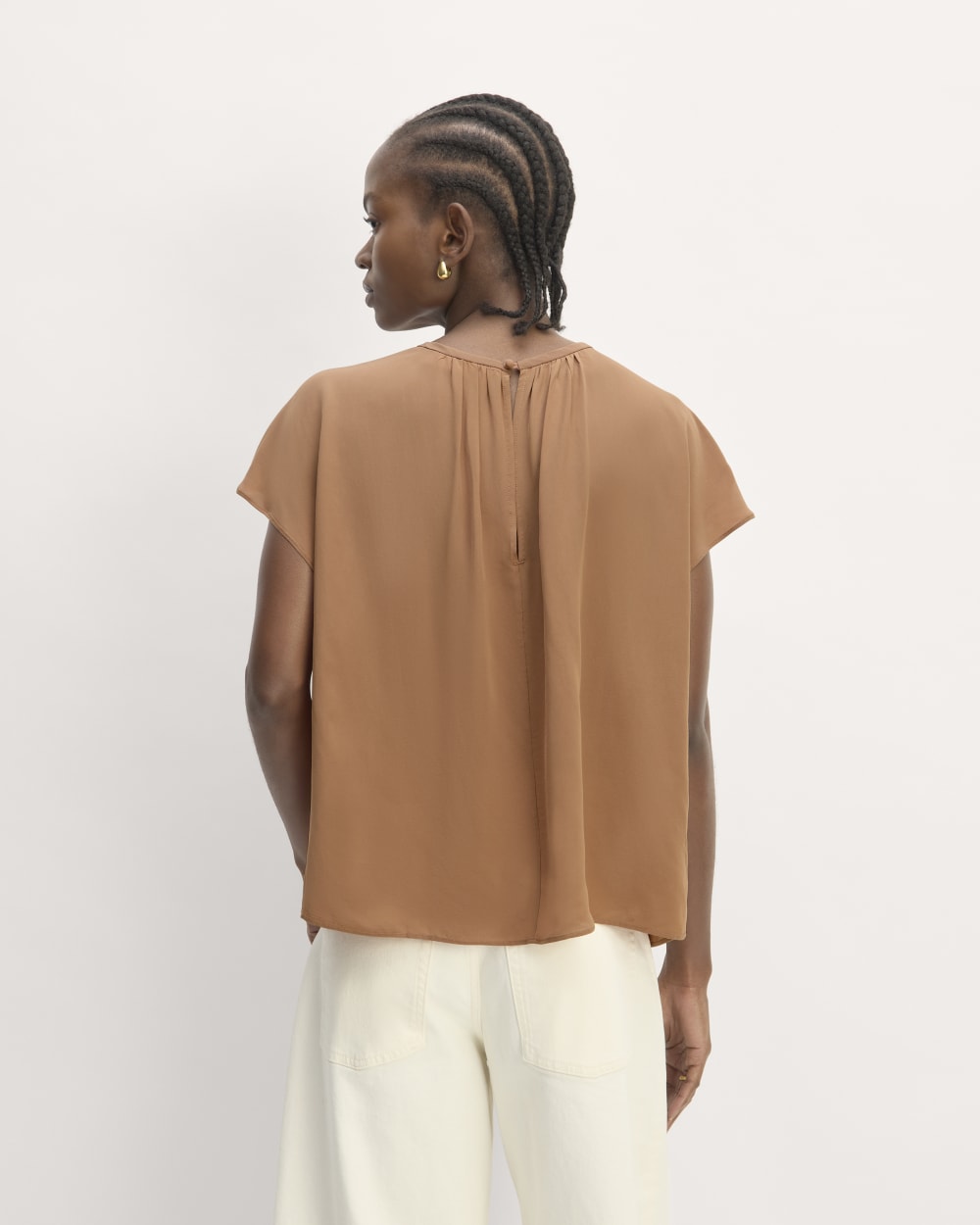 womens-viscose-gathered-neck-top-carob-brown