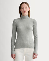 womens-supima-rib-turtleneck-heathered-grey | primary