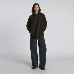 womens-renew-fleece-half-zip-black | alt