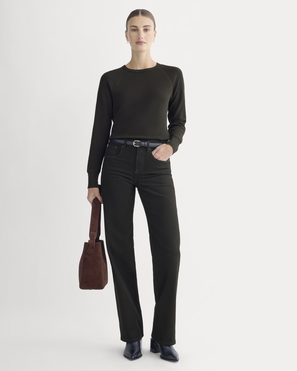 womens-slim-fit-crew-in-cozy-waffle-black