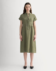 womens-linen-workwear-midi-dress-kalamata | primary