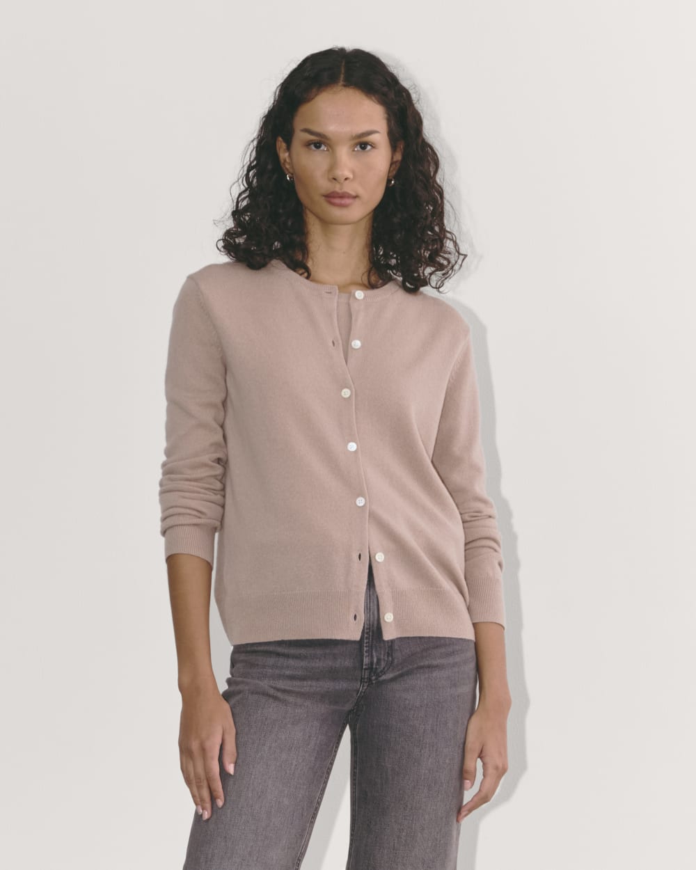womens-cashmere-classic-crew-cardigan-dusty-rose | primary