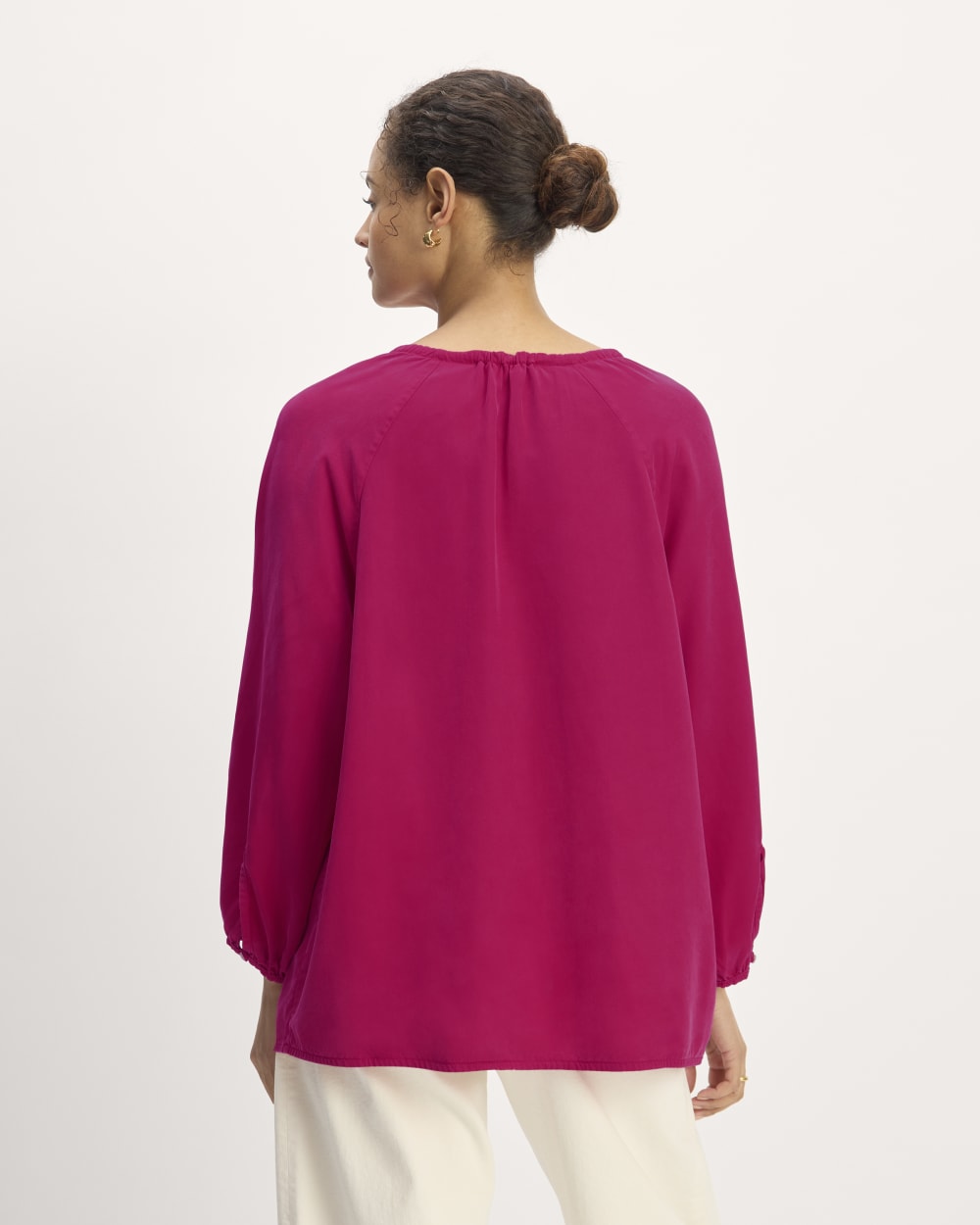 womens-tencel-gathered-shirt-red-currant